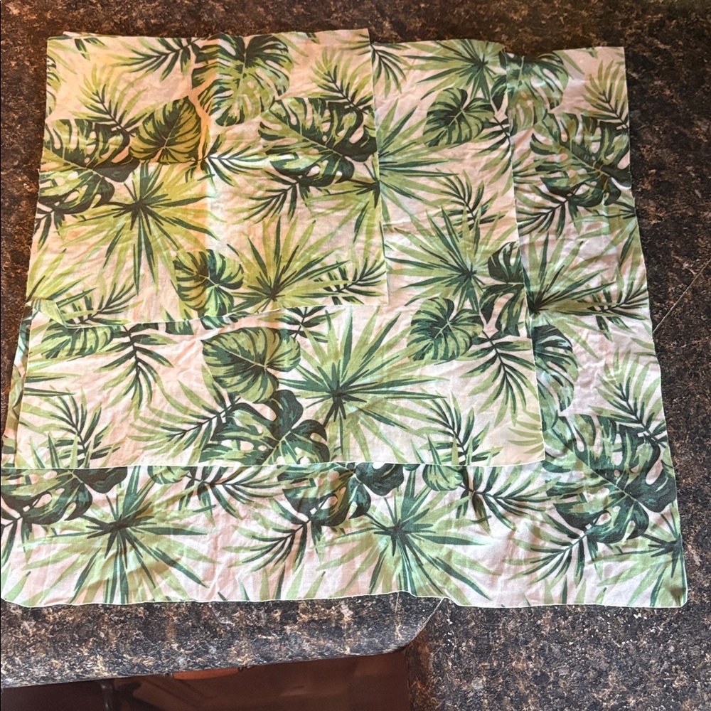 Tropical Leaf Monstera Print Beeswax Food Wraps 3 sizes
